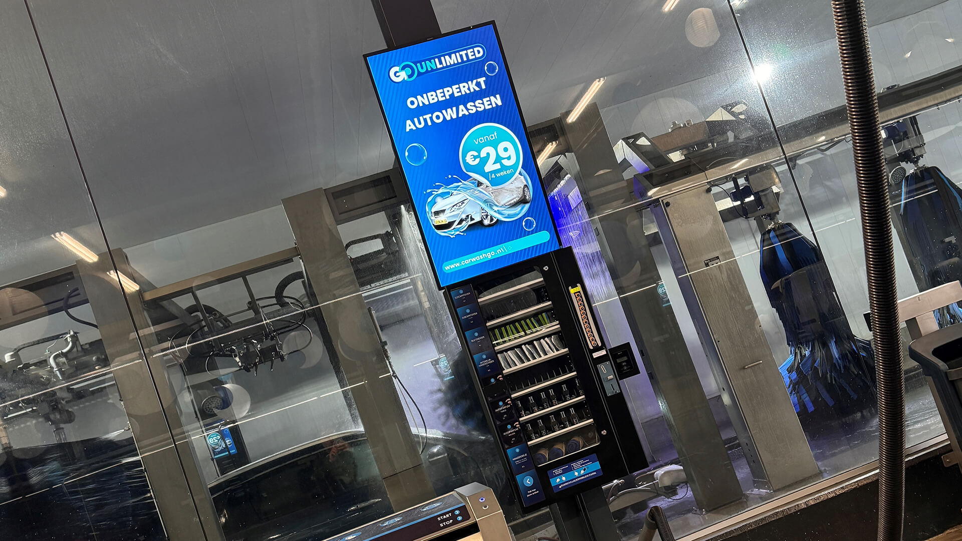 Carwash&Go implementeert Digital Signage afbeelding